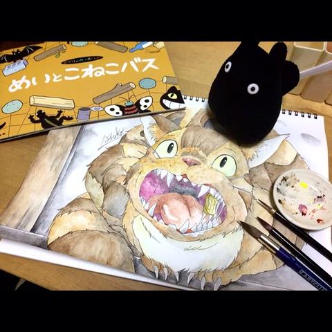 テルーさんのミクチャ動画 メイとこねこバス 描いてみた ジブリ美術館でメイとこねこバスの短編映画を見てきたので ねこバ