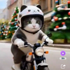 🧄バイク🏍に乗る猫 🎩✨